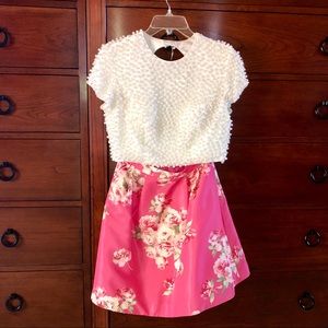 Sherri Hill Rosette Enchantment Pearl Party Dress